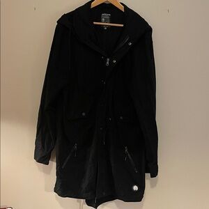 Hustle Gang Black Hooded Zip-Up Jacket